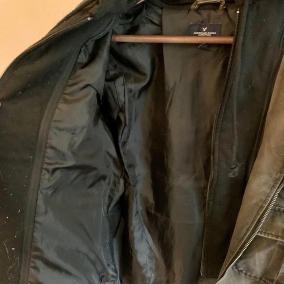 Black and green vegan leather moto jacket - Picture 7 of 10